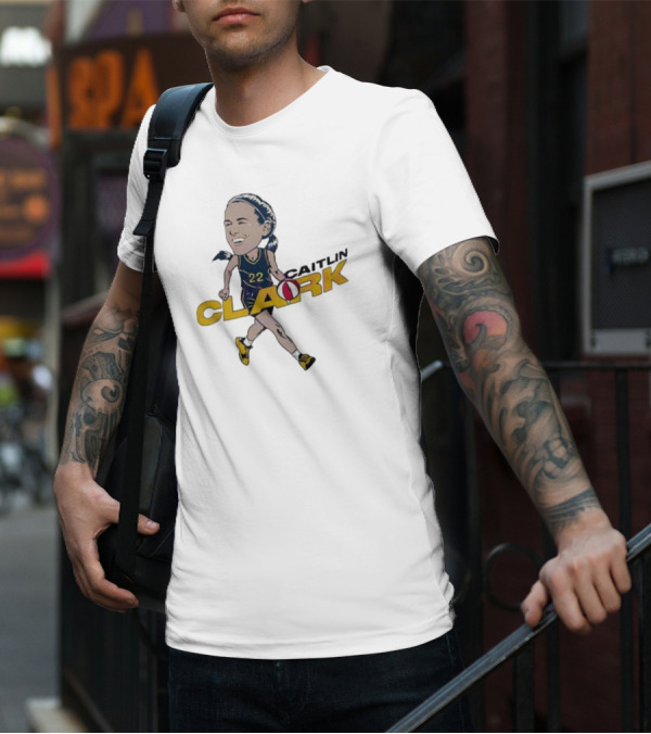 Indiana Fever Caitlin Clark 22 Basketball Cartoon Character T-Shirt