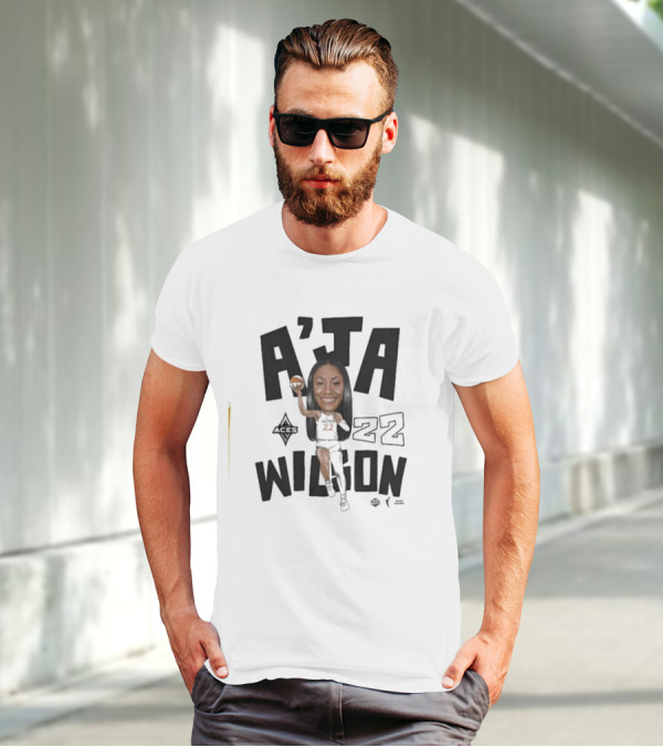 A'ja Wilson 22 Aces Playa Society T-Shirt