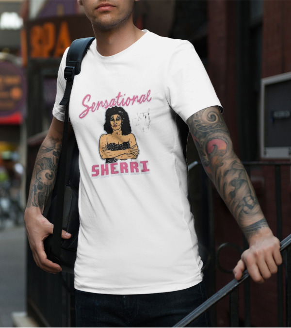 Sensational Sherri Retro Illustration Wrestling T-Shirt