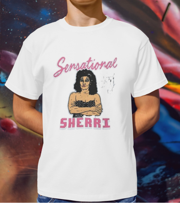 Sensational Sherri Retro Illustration Wrestling T-Shirt