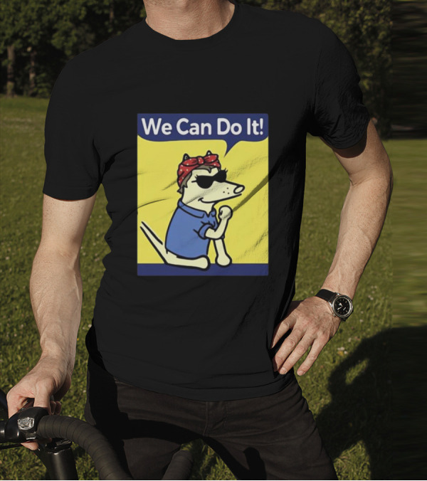 We Can Do It Teddy The Dog Rosie The Riveter T-Shirt