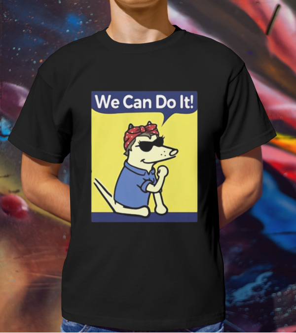 We Can Do It Teddy The Dog Rosie The Riveter T-Shirt