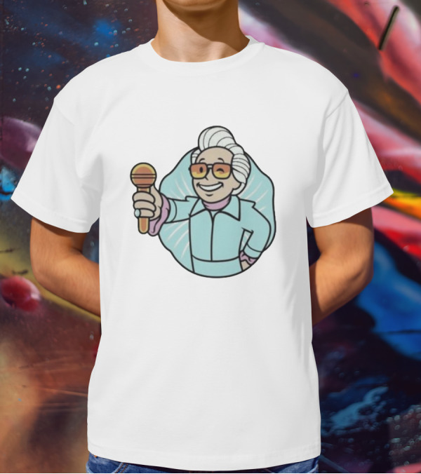 Vault Boy Style Character With Microphone Named Baby Billy T-Shirt