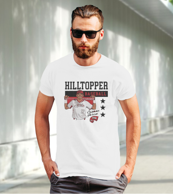 Hilltopper Baseball Tops 17 WKU Cristian Garcia T-Shirt