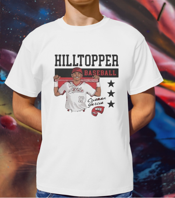 Hilltopper Baseball Tops 17 WKU Cristian Garcia T-Shirt