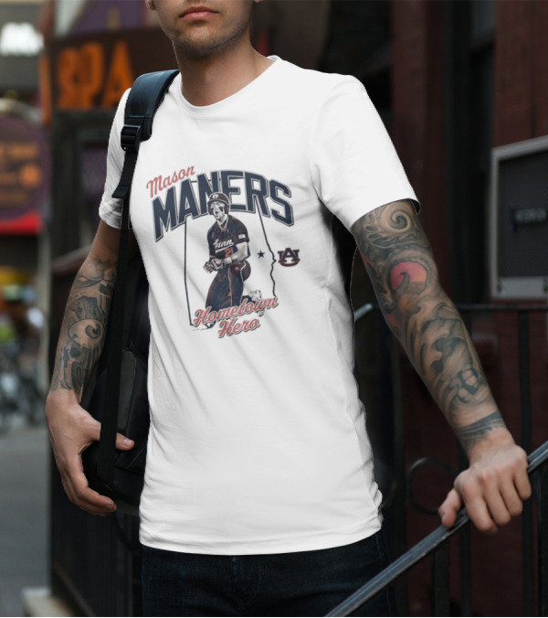 Mason Maners Hometown Hero Auburn 21 Baseball Legend T-Shirt