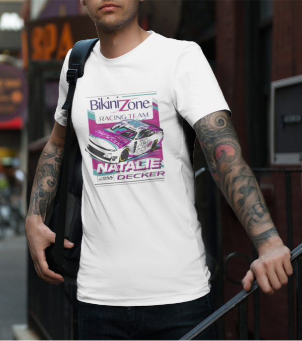 Bikini Zone Racing Team Natalie Decker 92 Car T-Shirt