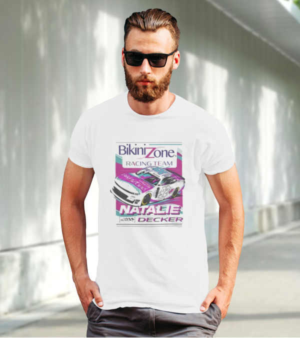 Bikini Zone Racing Team Natalie Decker 92 Car T-Shirt