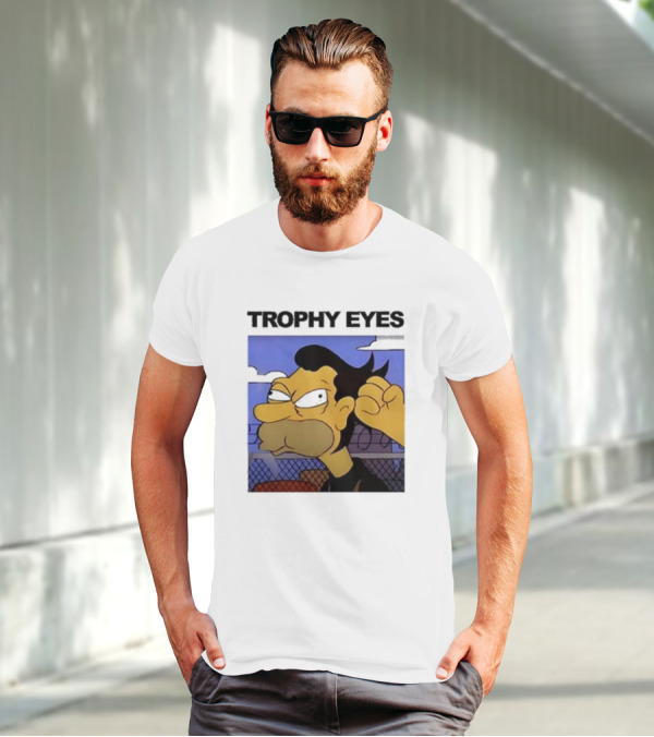 Trophy Eyes Angry Lenny Fence Background T-Shirt