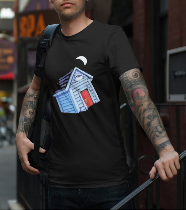 Turmoil Tinfoil Moon Eye House With Red Door T-Shirt