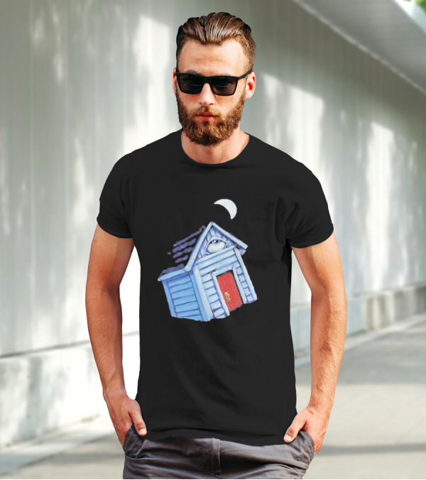 Turmoil Tinfoil Moon Eye House With Red Door T-Shirt