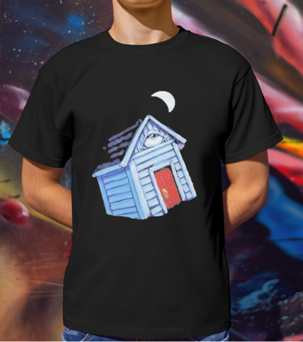 Turmoil Tinfoil Moon Eye House With Red Door T-Shirt