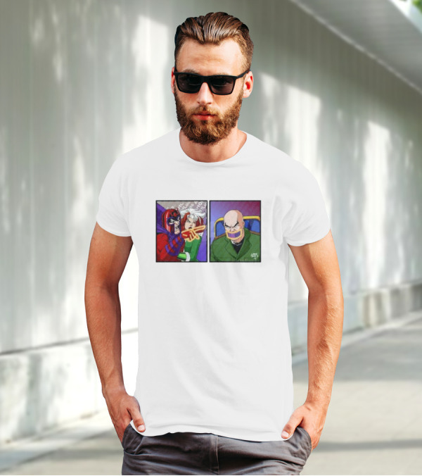 Magneto And Xavier Meme Panel With Pointing Gesture T-Shirt