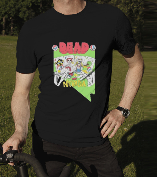 Dead Nevada United States Playing Cards Skeleton Hands T-Shirt