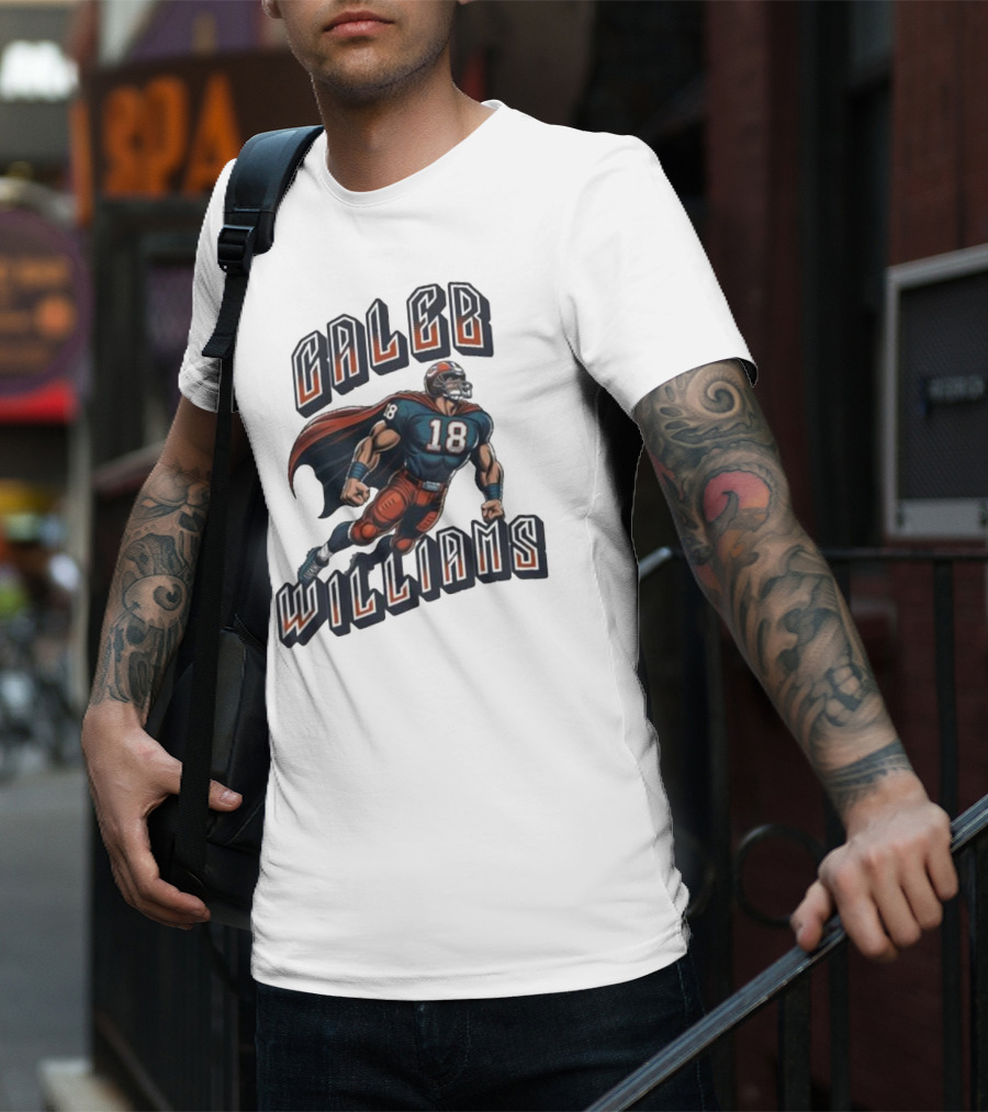 Caleb Williams Football Heroic Number 18 Superhero T-Shirt