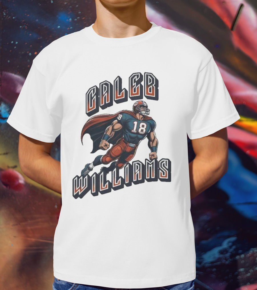 Caleb Williams Football Heroic Number 18 Superhero T-Shirt
