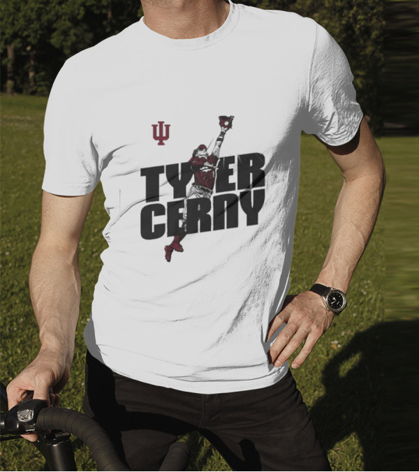 Tyler Cerny Baseball Indiana University Jumping Catch T-Shirt