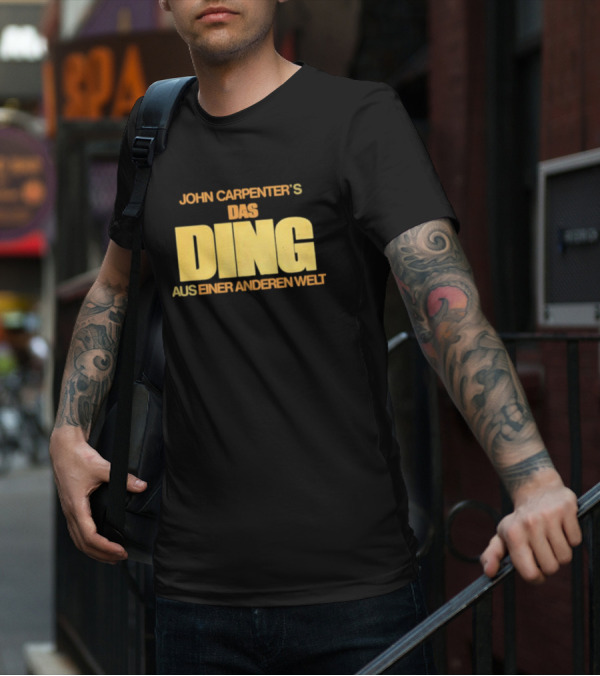 John Carpenter's Das Ding Aus Einer Anderen Welt Classic Horror Movie Title Text T-Shirt