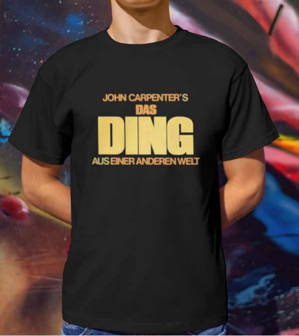 John Carpenter's Das Ding Aus Einer Anderen Welt Classic Horror Movie Title Text T-Shirt