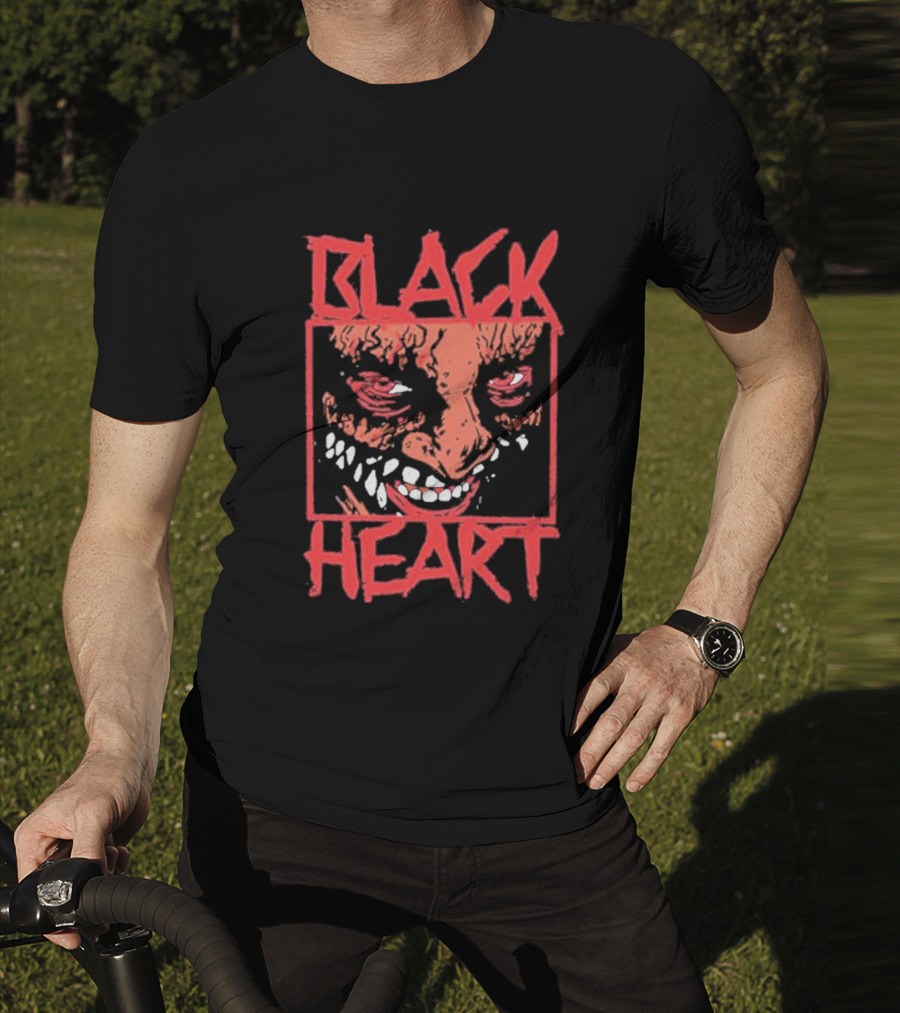 Lio Rush Blackheart Creepy Red Evil Face T-Shirt