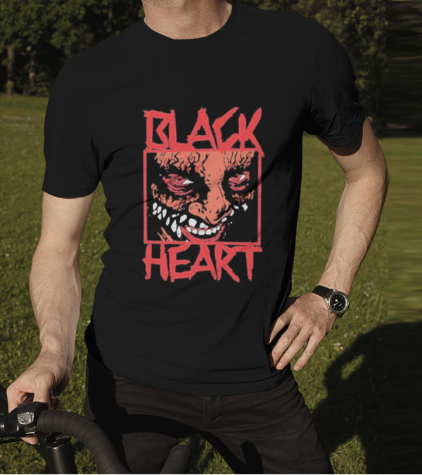Lio Rush Blackheart Creepy Red Evil Face T-Shirt