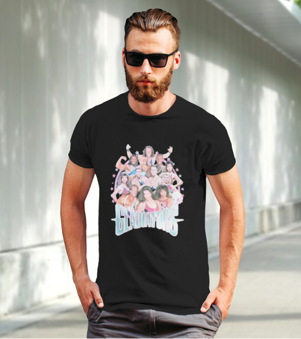 Gladiators Retro TV Show Cast Montage T-Shirt