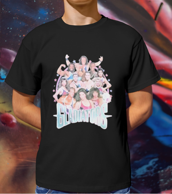 Gladiators Retro TV Show Cast Montage T-Shirt