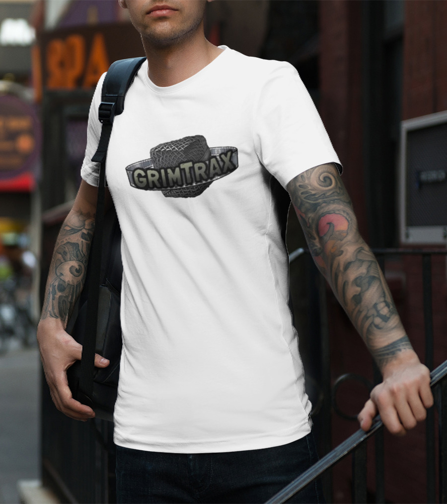 Rifftrax Grimtrax Spinning Tire T-Shirt