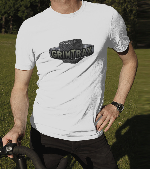 Rifftrax Grimtrax Spinning Tire T-Shirt