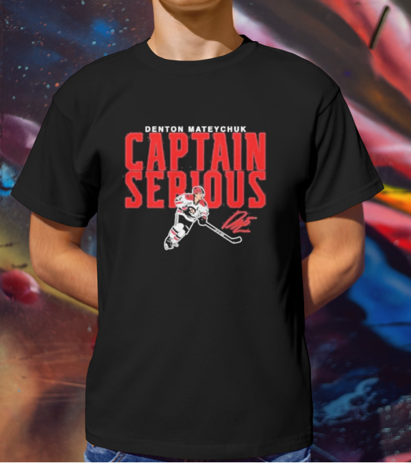 Denton Mateychuk Captain Serious Signature Hockey Player T-Shirt