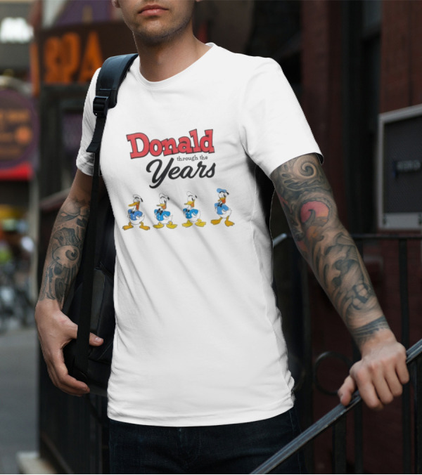 Donald Duck Through The Years Evolution Stages T-Shirt