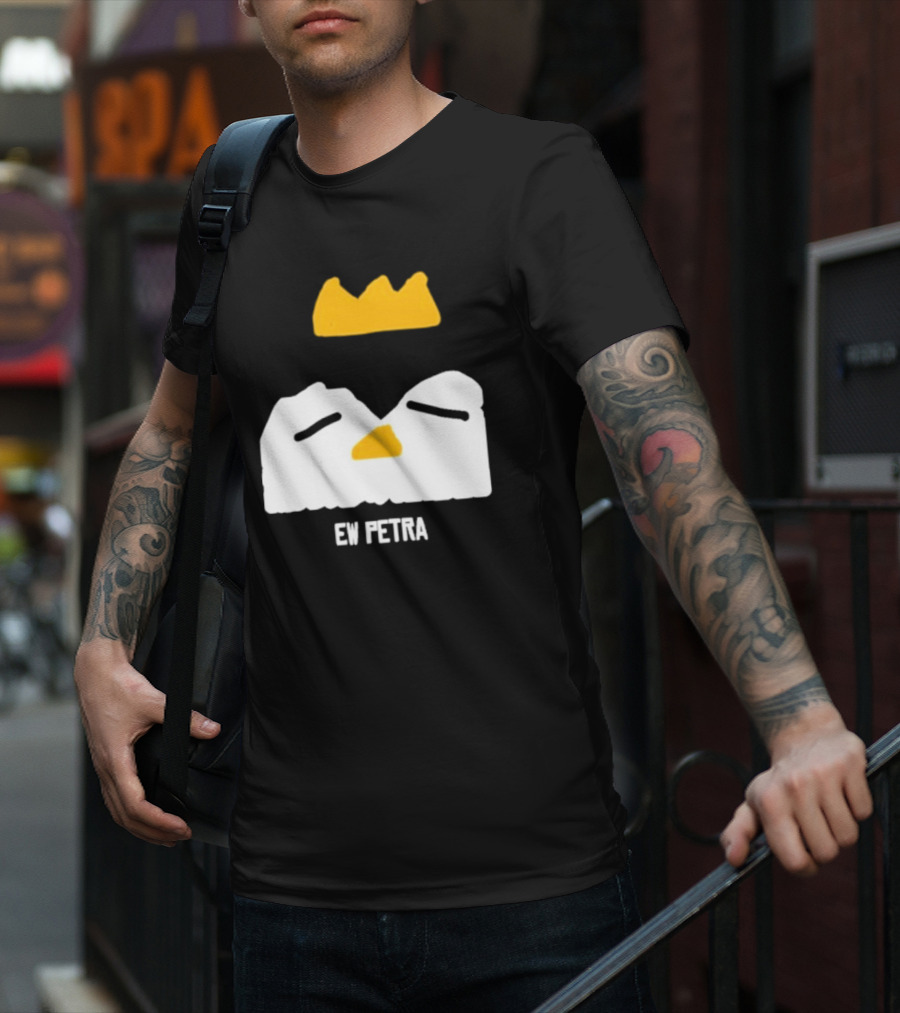Petra Groaning Crown Face Icon Ew Text T-Shirt