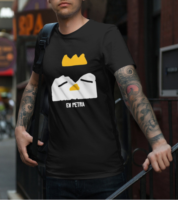 Petra Groaning Crown Face Icon Ew Text T-Shirt