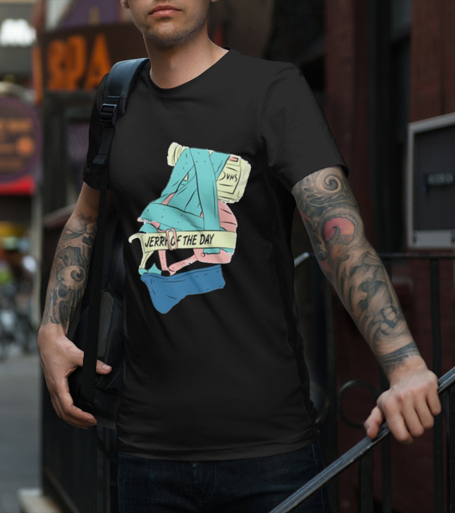 Jerry Of The Day VHS Straps Multicolor Gear T-Shirt