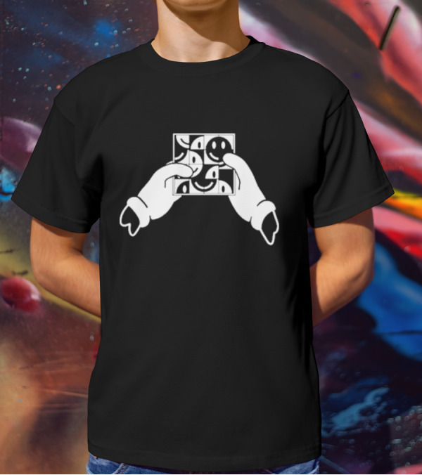 G Jones Paths Hand Smiley Block T-Shirt