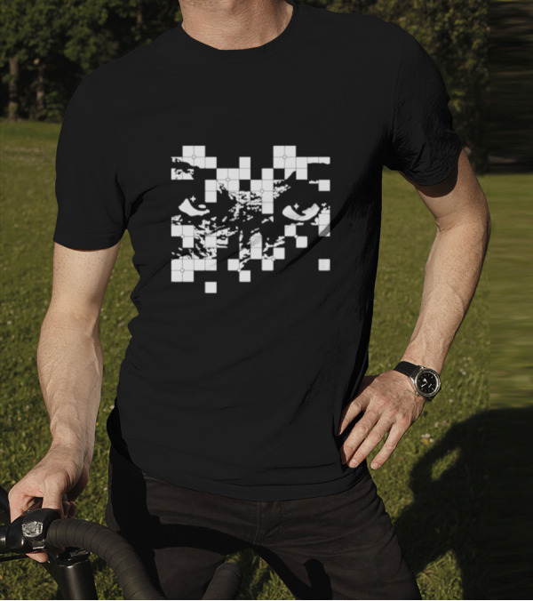 G Jones Paths Eyes Pixelated T-Shirt