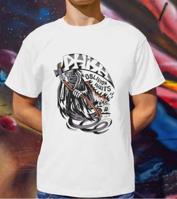 Dark Reaper With Scythe Oblivion Awaits Graves T-Shirt