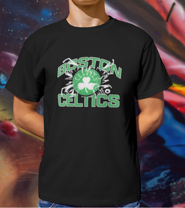 Boston Celtics Fanatics Shattered Logo Burst T-Shirt