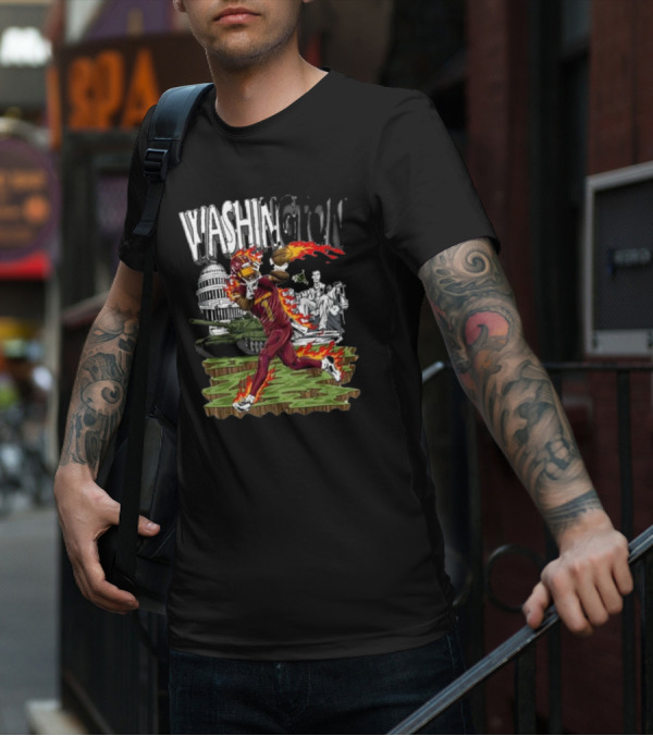 Washington Dark Horse Jd X Dh Football Fire Monuments T-Shirt