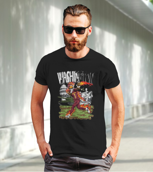 Washington Dark Horse Jd X Dh Football Fire Monuments T-Shirt