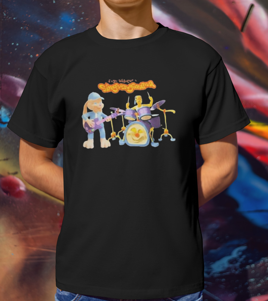 Faye Webster Singsongorama Cartoon Band Performance With Guitar And Drums T-Shirt