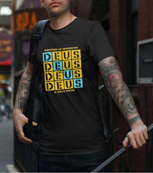 Purveyors Of Possibilities Deus Deus Deus Deus In Benzin Veritas T-Shirt