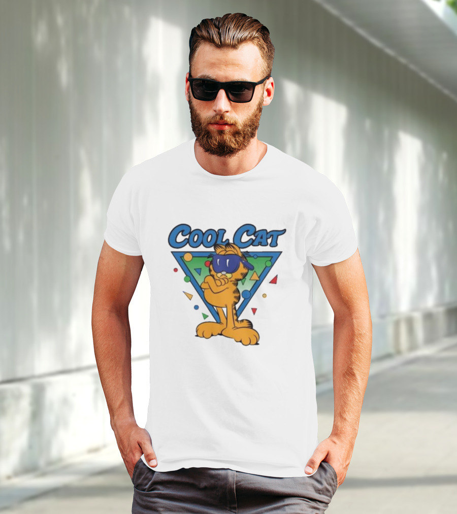 Quinton Reviews Wearing Garfield Cool Cat Retro T-Shirt