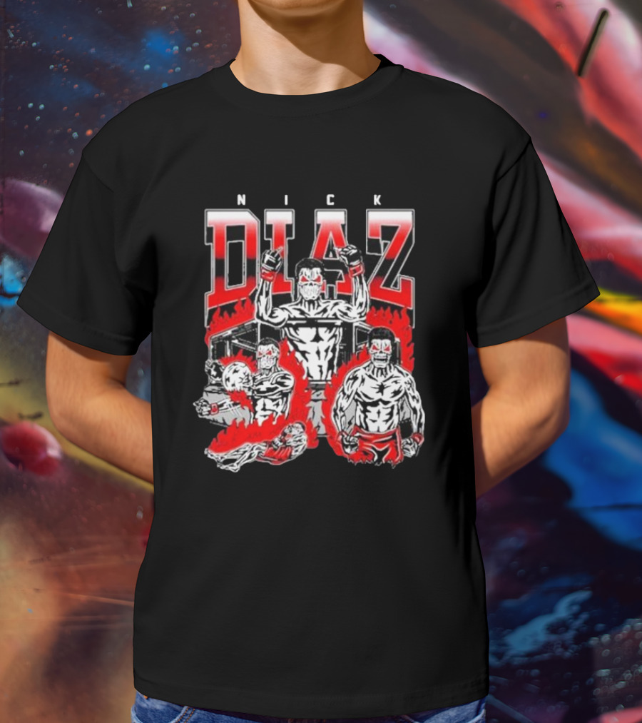 Nick Diaz Skull Fighters MMA Concept T-Shirt