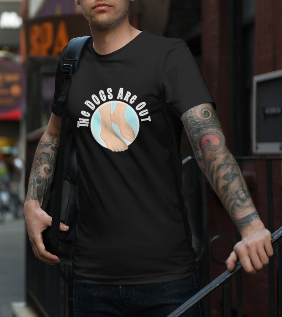 The Dogs Are Out Bare Feet Circle T-Shirt