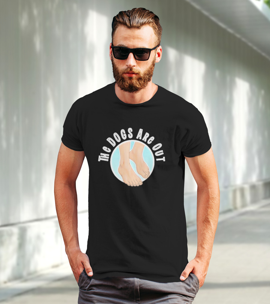 The Dogs Are Out Bare Feet Circle T-Shirt