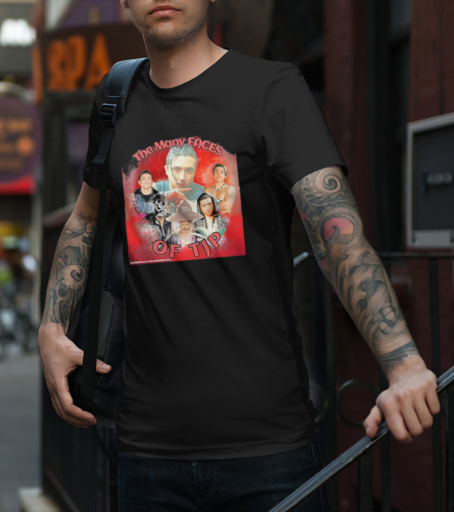 The Many Faces Of TJP Wrestler Transformations And Characters T-Shirt