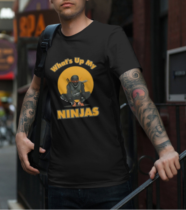 What's Up My Ninjas Stealthy Warrior Pose T-Shirt