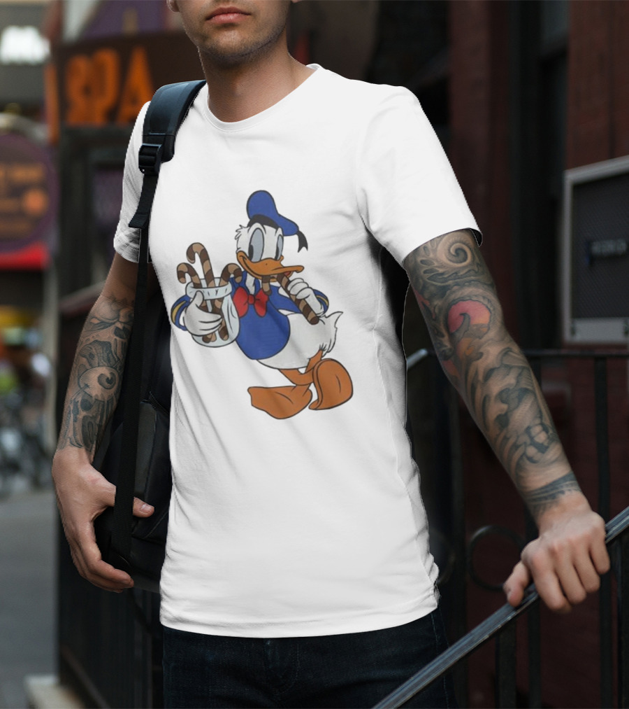 Donald Duck Festive Candy Canes T-Shirt