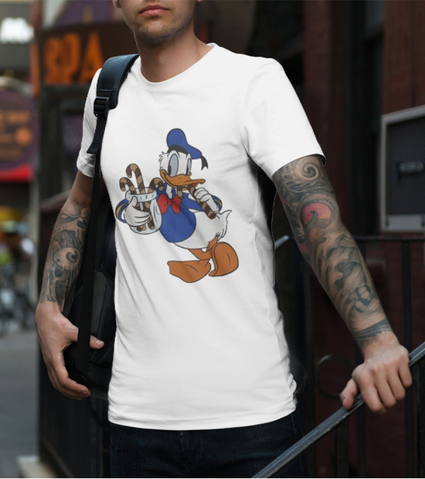 Donald Duck Festive Candy Canes T-Shirt
